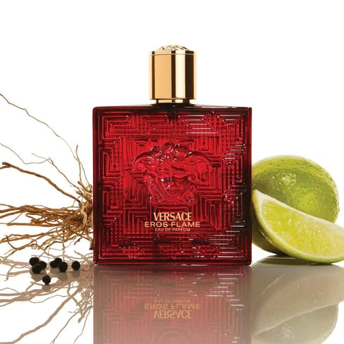 VERSACE Eros Flame 3.4 oz EDP para hombres- Original, Intenso y Duradero